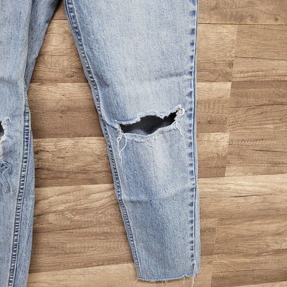 Pacsun Vintage Icon Ripped Busted Knee High Rise Jeans Raw Hem Womens 28‎ - Picture 4 of 13